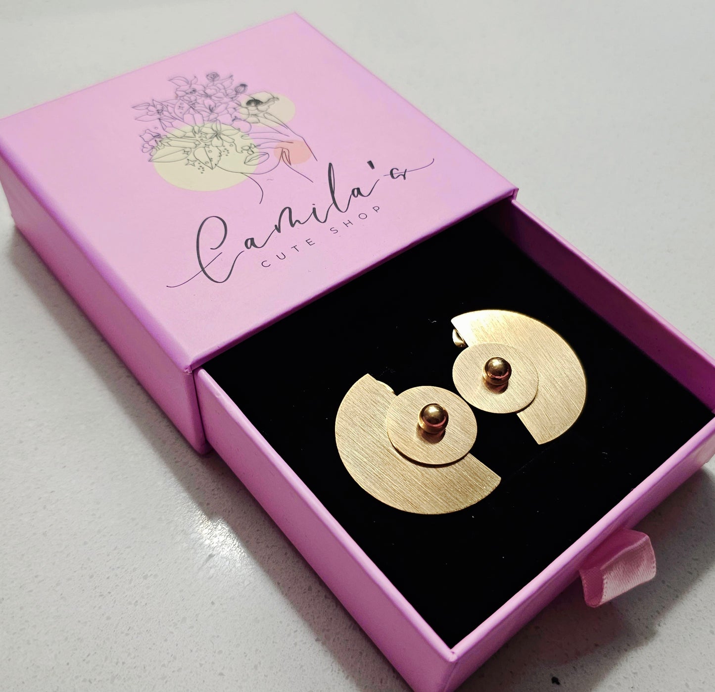 Gold Geometric Earring