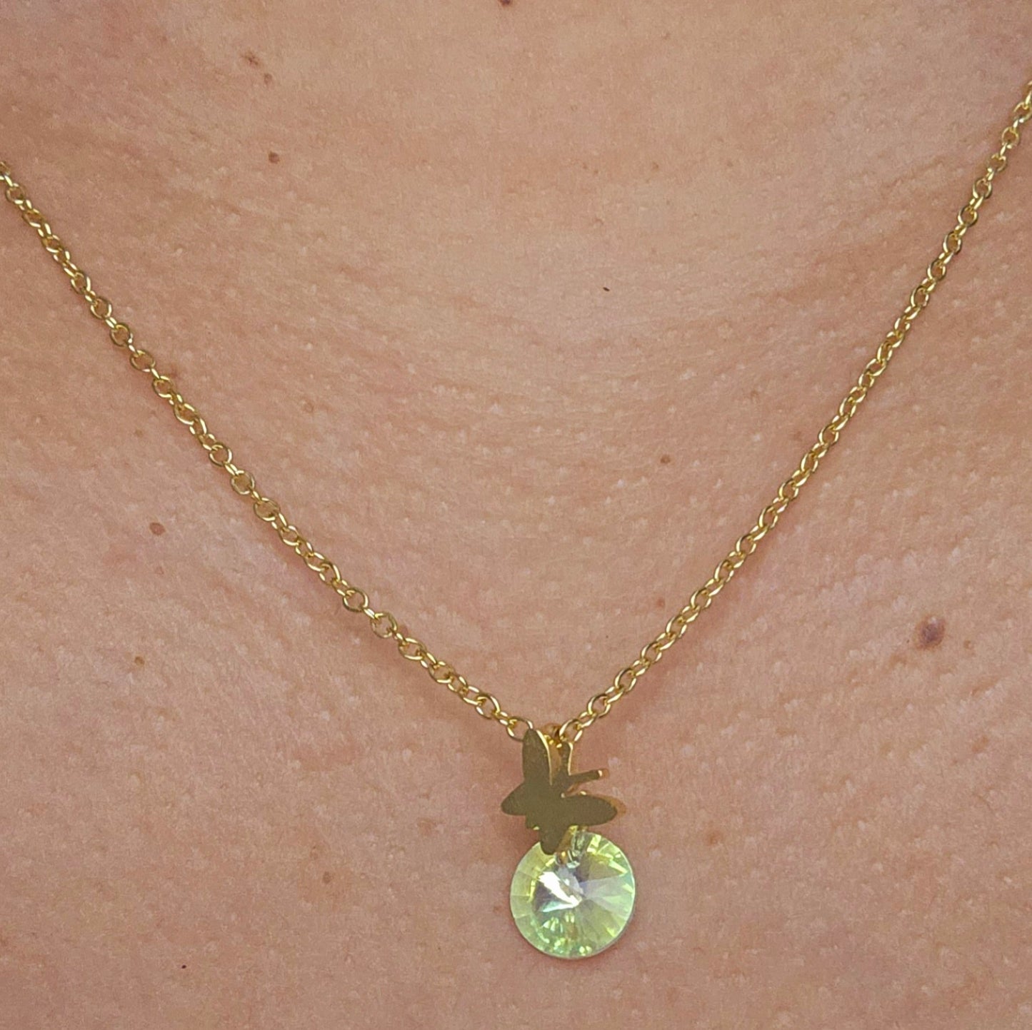 Butterfly Zirconia Necklace and earring set