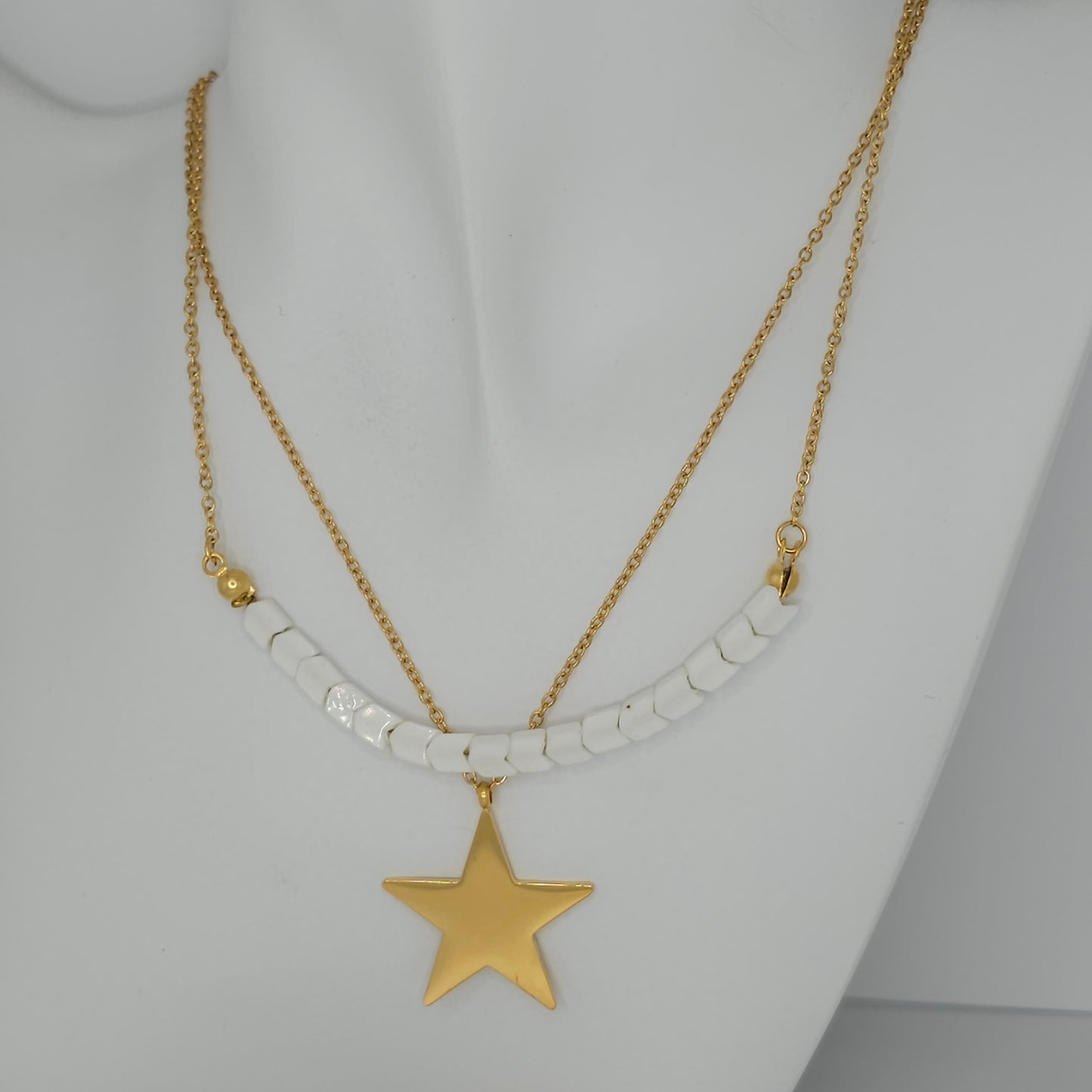 Double Fashion Stars set Necklace and Earrings
