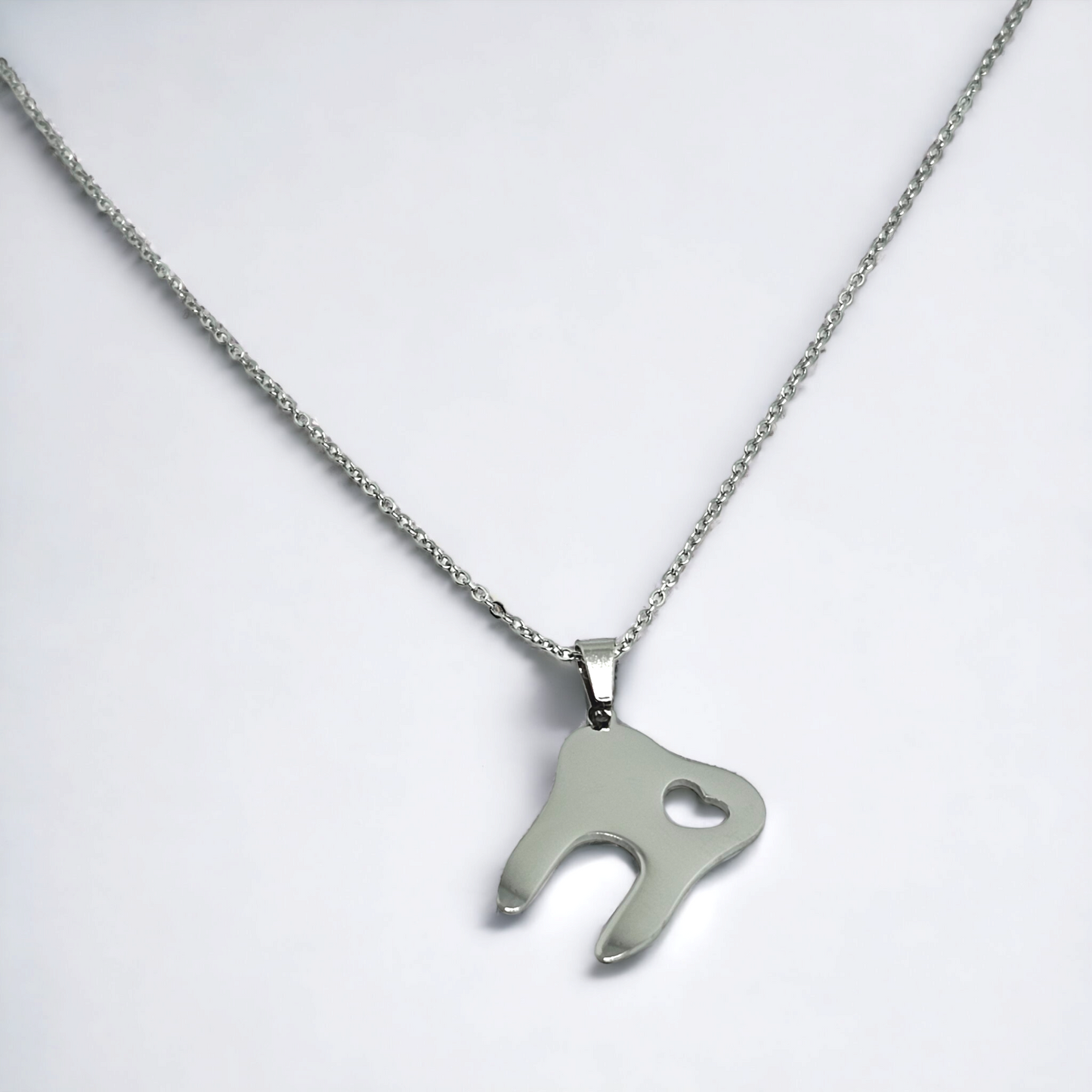 Love molar tooth stainless steel necklace 